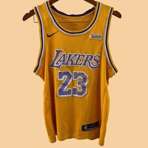 Vintage‎ Nike Los Angeles Lakers Tank Top Adult Yellow Basketball LeBron James